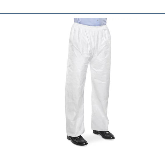 DuPont™ Tyvek® Pants- Bulk Pack of 5, Medium, Tear-Resistant, Elastic Waist - Picture 1 of 3